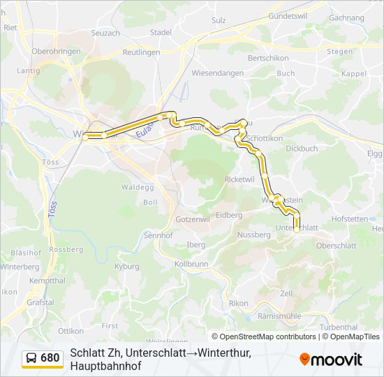 680 Bus Line Map