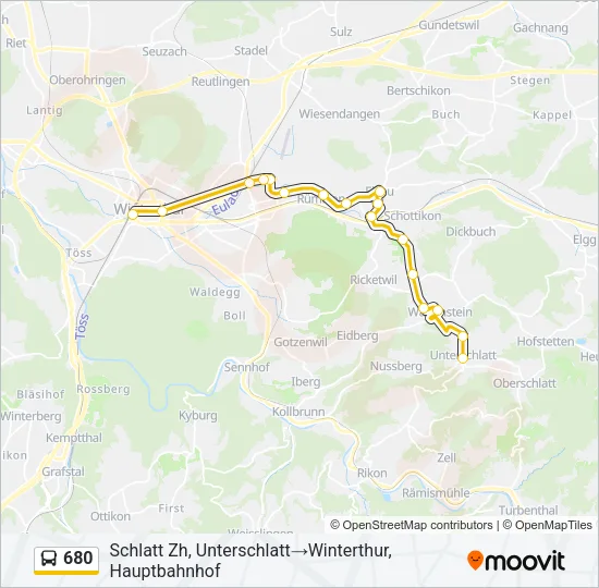 680 Bus Line Map