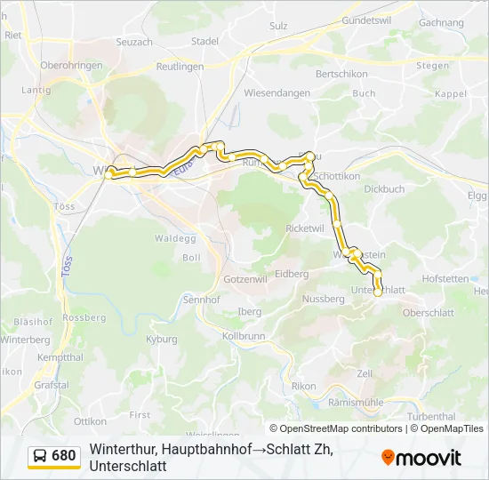 680 Bus Line Map