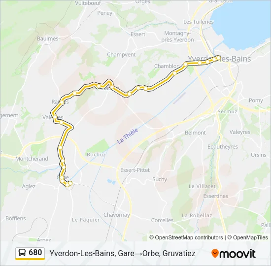 680 Bus Line Map