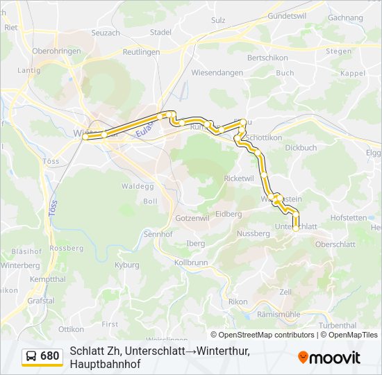 680 Bus Line Map