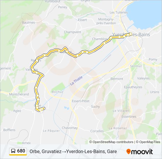 680 Bus Line Map