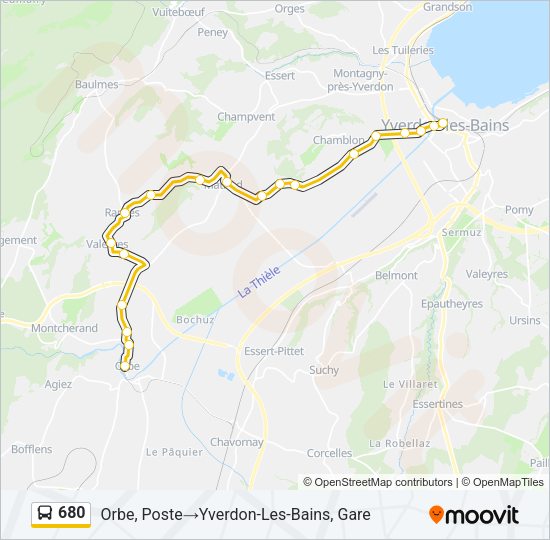 680 Bus Line Map