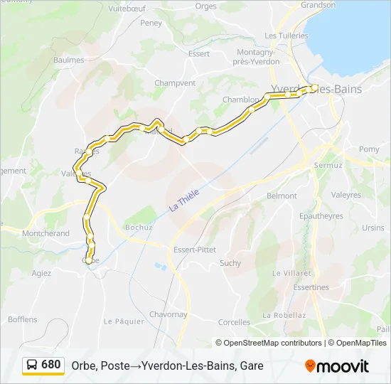 680 Bus Line Map