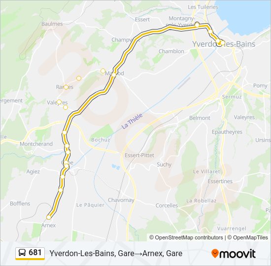 681 Bus Line Map