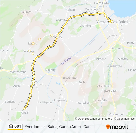 681 Bus Line Map