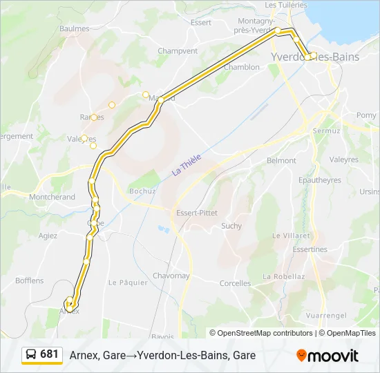 681 Bus Line Map
