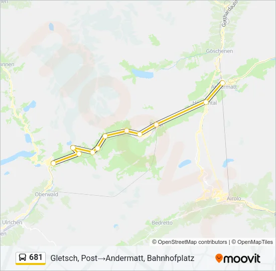 681 Bus Line Map