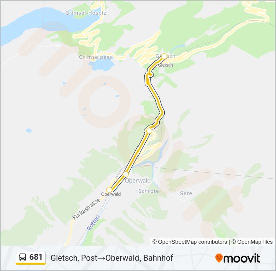 681 Bus Line Map