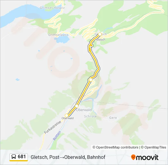 681 Bus Line Map