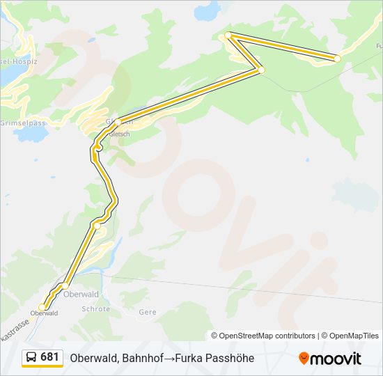 681 Bus Line Map