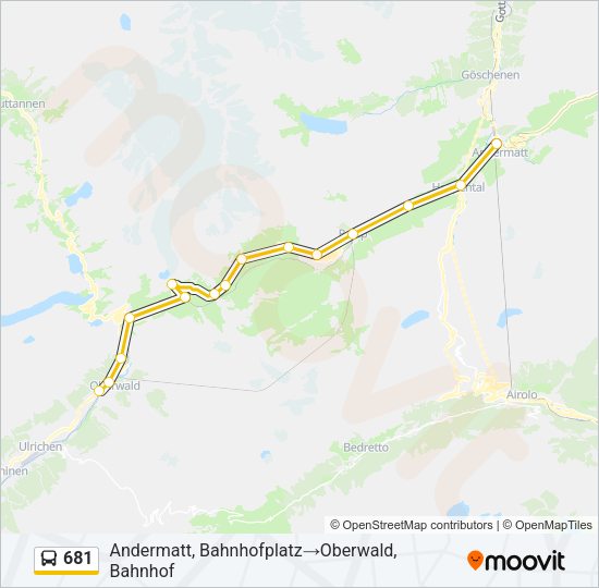 681 Bus Line Map