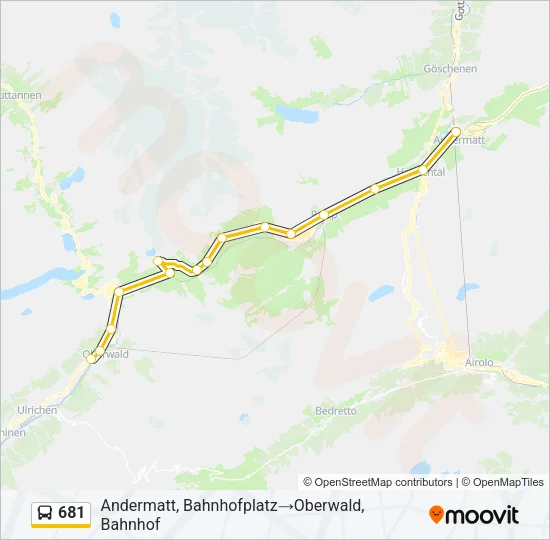 681 Bus Line Map