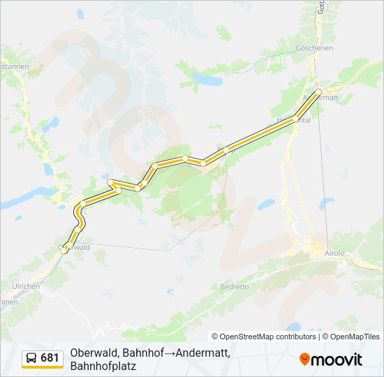 681 Bus Line Map