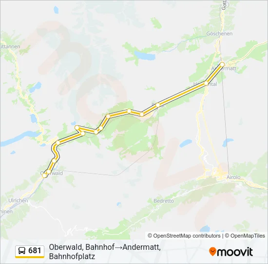 681 Bus Line Map