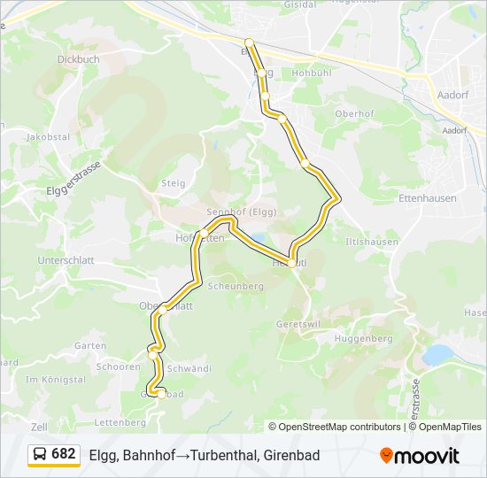682 Bus Line Map