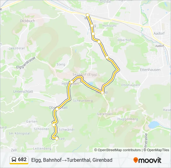 682 Bus Line Map