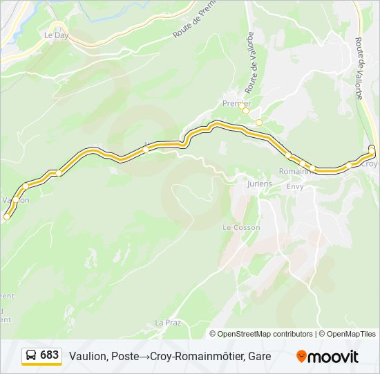 683 bus Line Map