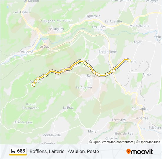 683 Bus Line Map