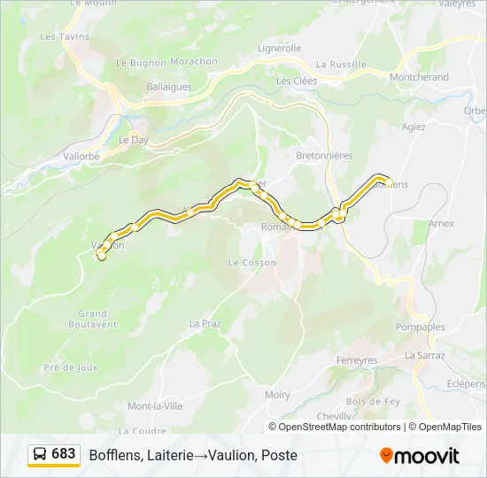 683 Bus Line Map