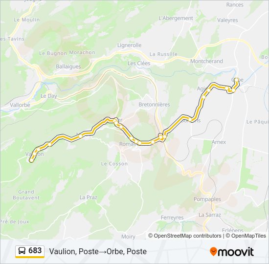 683 Bus Line Map