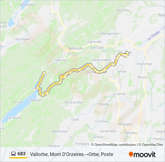 683 Bus Line Map