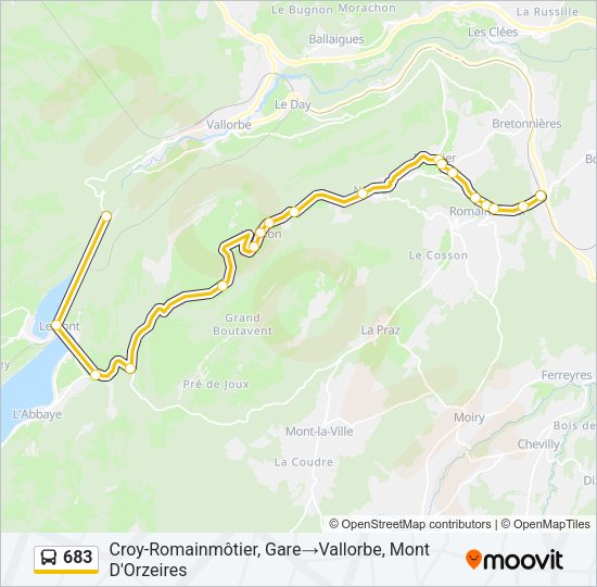 683 Bus Line Map