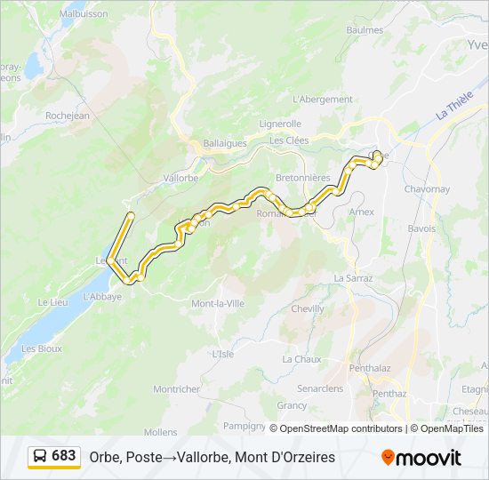 683 Bus Line Map