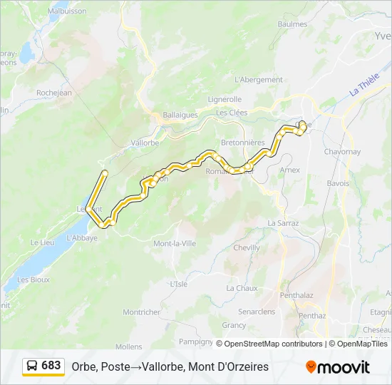 683 Bus Line Map