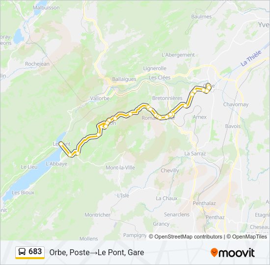 683 Bus Line Map