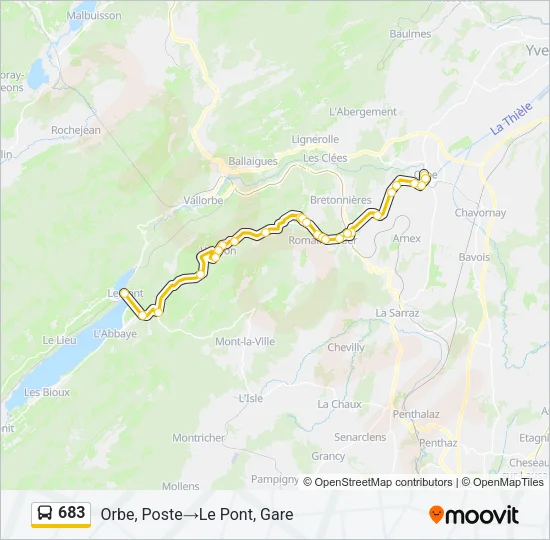 683 Bus Line Map