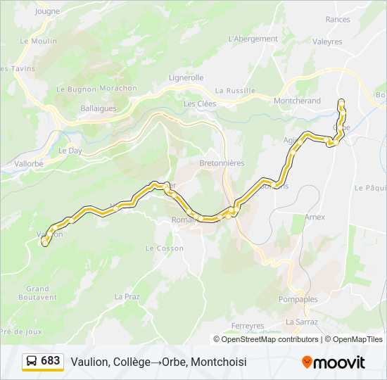 683 Bus Line Map