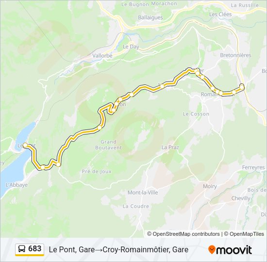 683 Bus Line Map