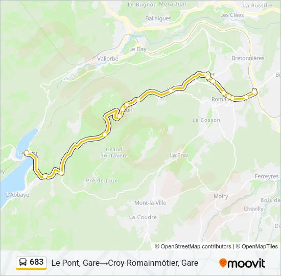 683 Bus Line Map
