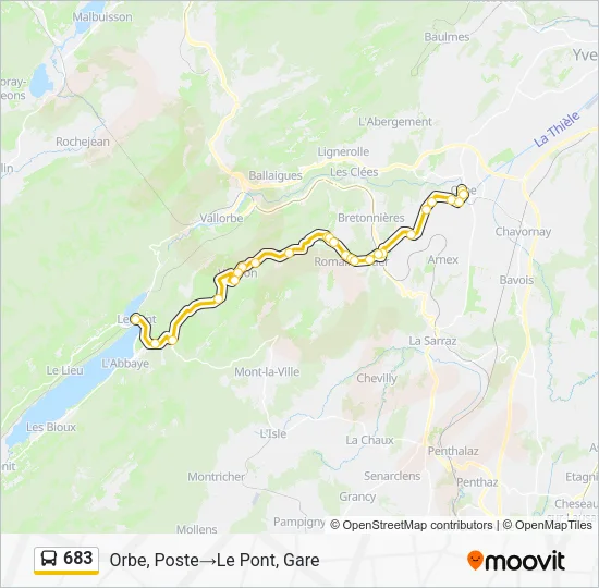 683 Bus Line Map