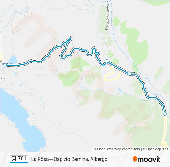 701 Bus Line Map