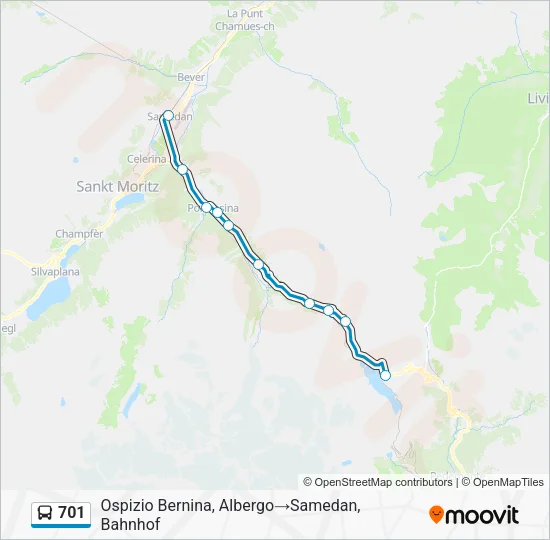 701 Bus Line Map