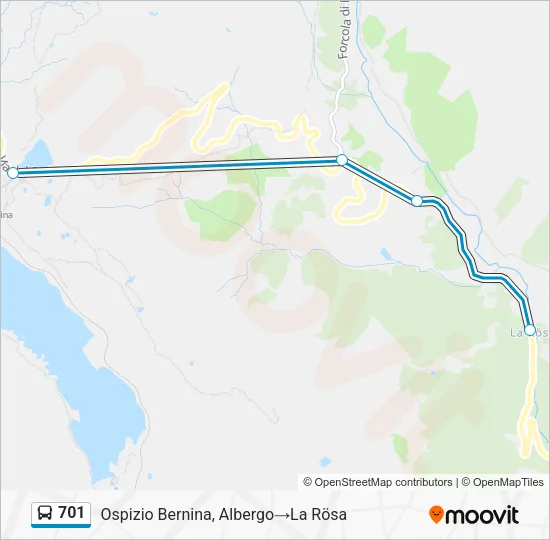 701 Bus Line Map