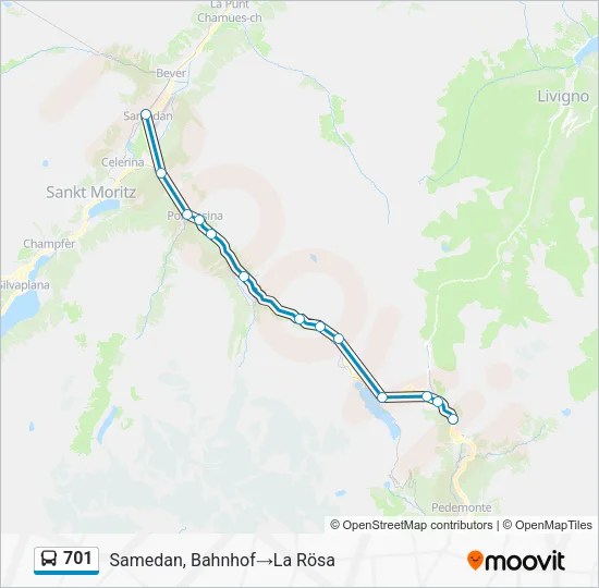 701 Bus Line Map