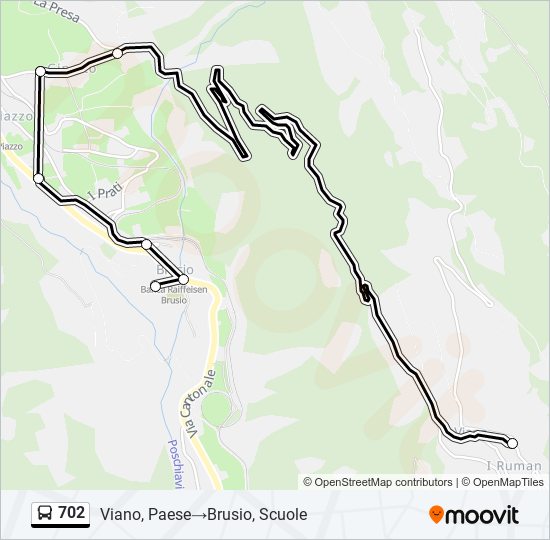 702 bus Line Map