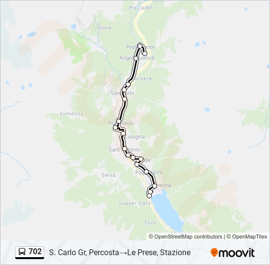 702 bus Line Map