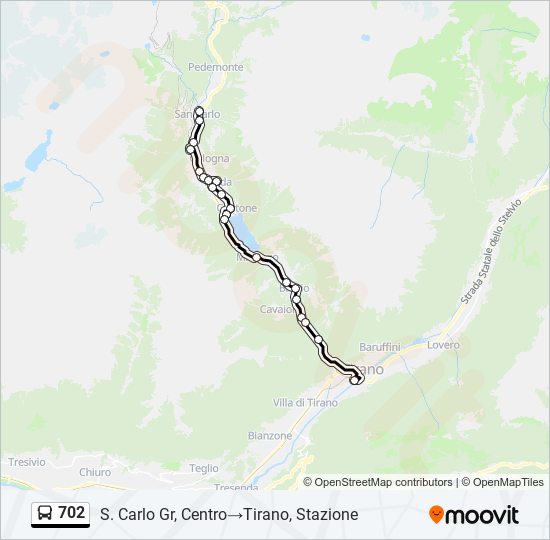 702 bus Line Map