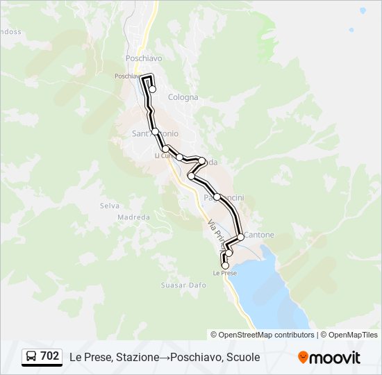 702 bus Line Map