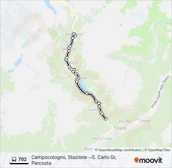 702 Bus Line Map