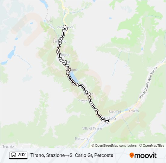702 Bus Line Map