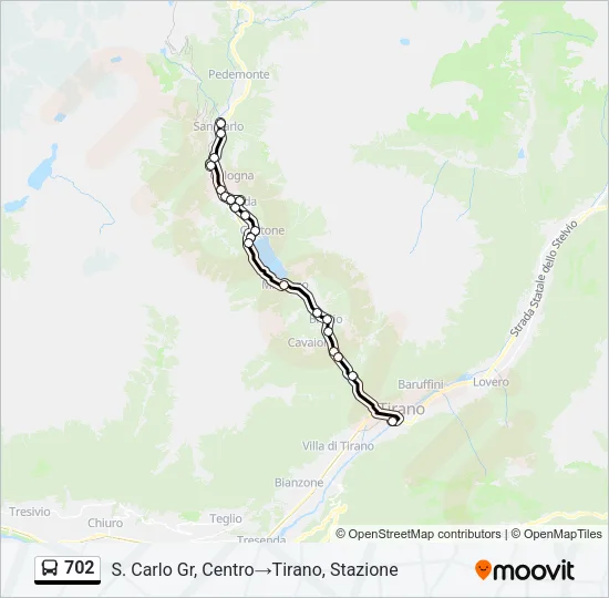702 Bus Line Map