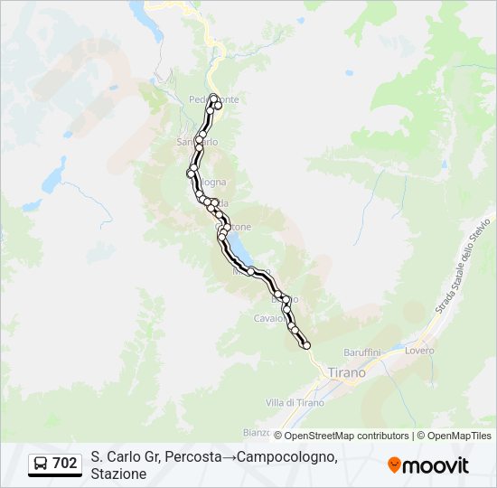 702 Bus Line Map
