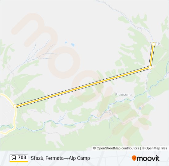 703 Bus Line Map