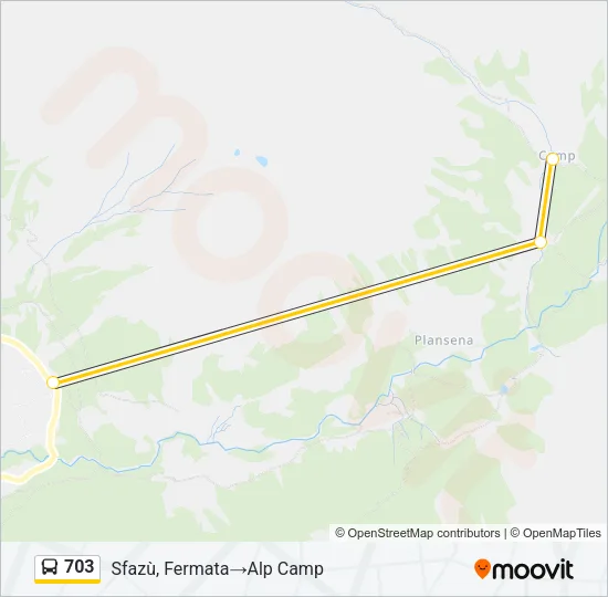 703 Bus Line Map