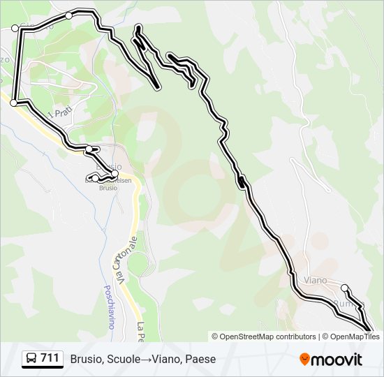 711 Bus Line Map